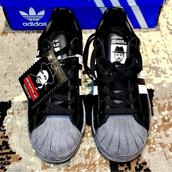 RARE!! NIB 2003 Jam Master Jay Limited Edition Adidas Sneakers. Women 8.5 Men 7 - Picture 5 of 10